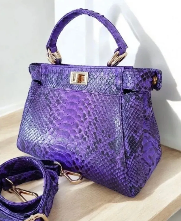 25cm Peekaboo Genuine Python Snake Skin