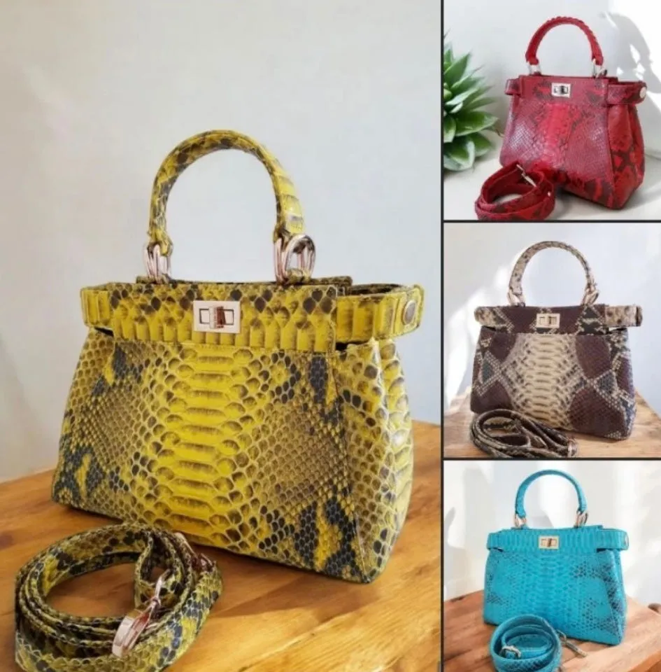 25cm Peekaboo Genuine Python Snake Skin