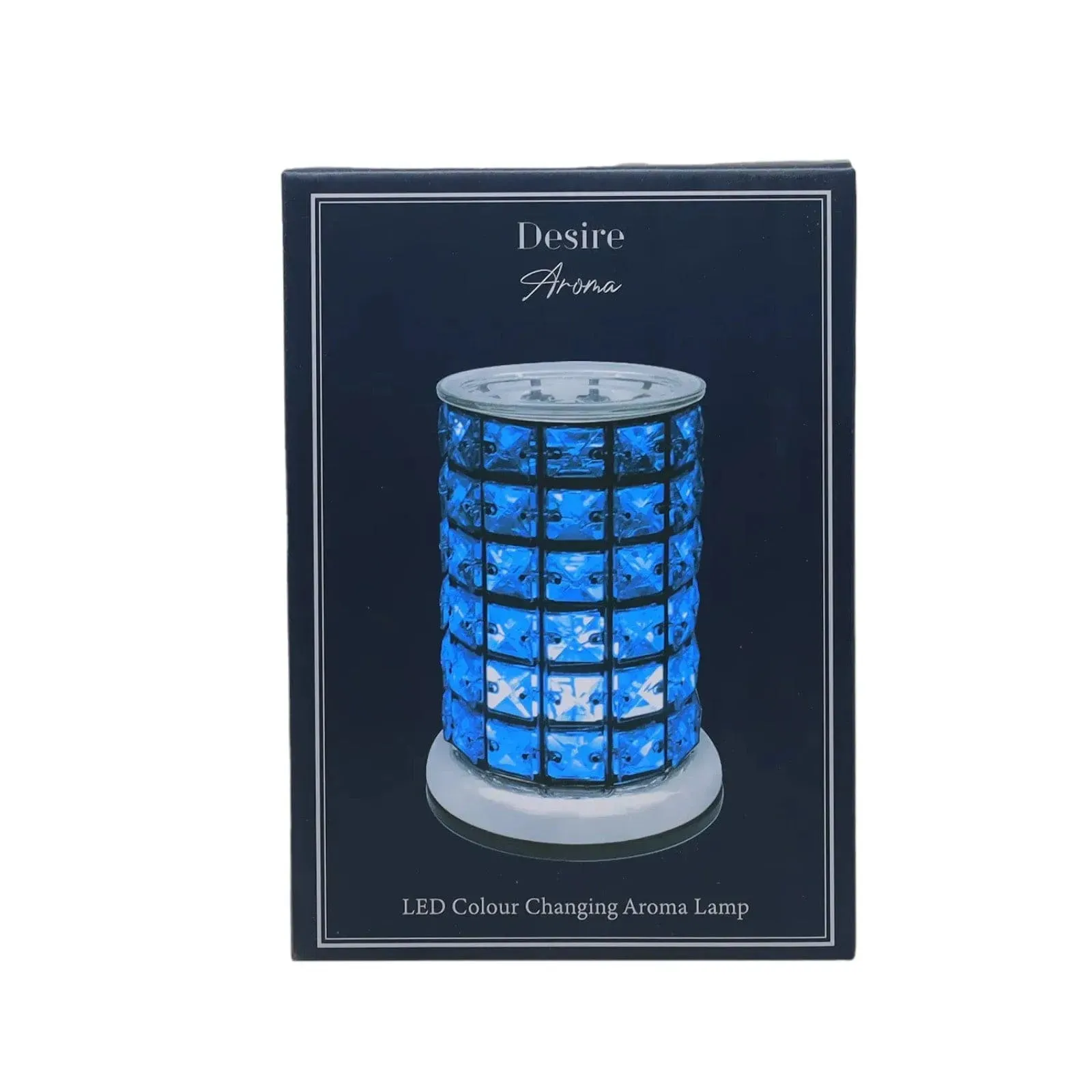 Aroma Lamp Oil Burner Wax Melt Silver Clear Crystal - LED Colour Changing