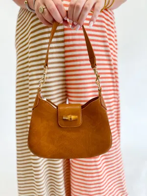 Bamboo Shoulder Bag-Brown