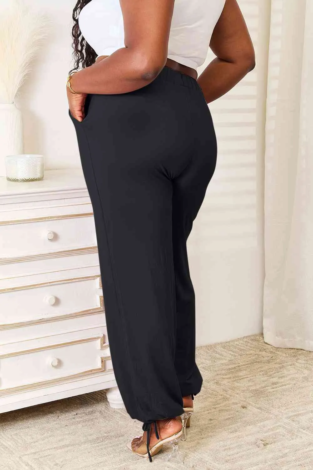 Basic Bae Full Size Soft Rayon Drawstring Pants with Pockets (3 Colors)