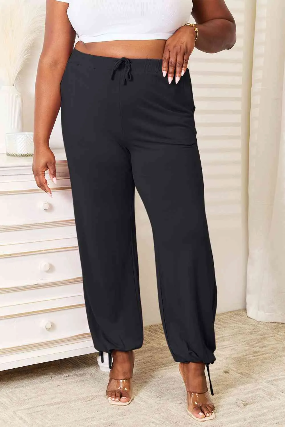 Basic Bae Full Size Soft Rayon Drawstring Pants with Pockets (3 Colors)