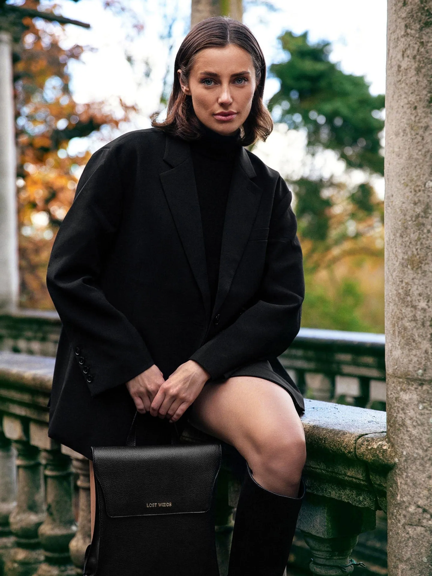 Birch MIRUM® Leather Vegan Backpack | Black & Gold