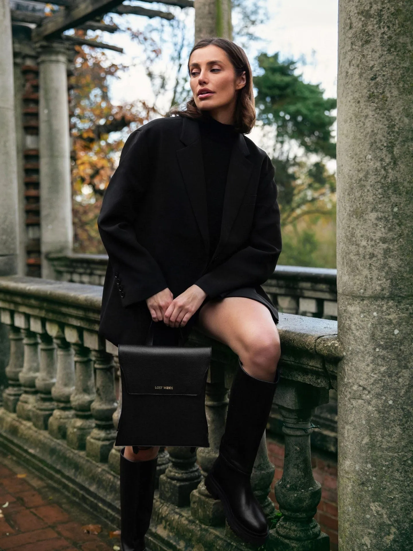 Birch MIRUM® Leather Vegan Backpack | Black & Gold