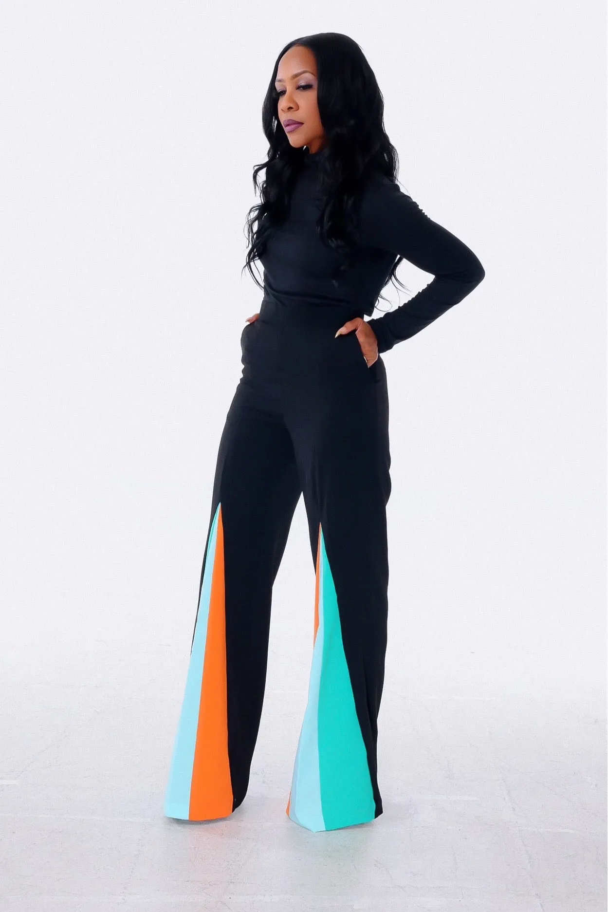 Black Multi Pants