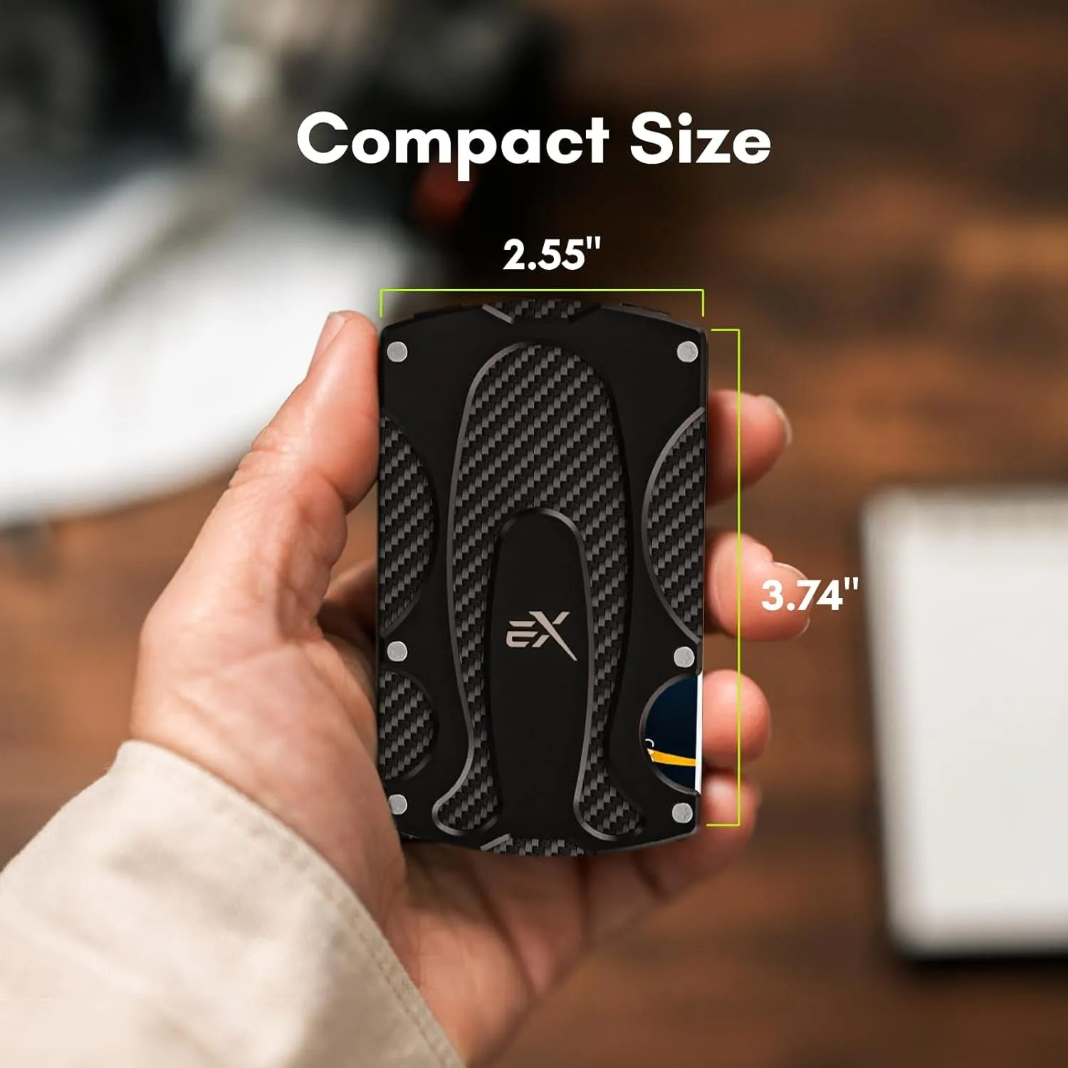 Carbon Fiber Tactical Wallet with Money Clip for Men