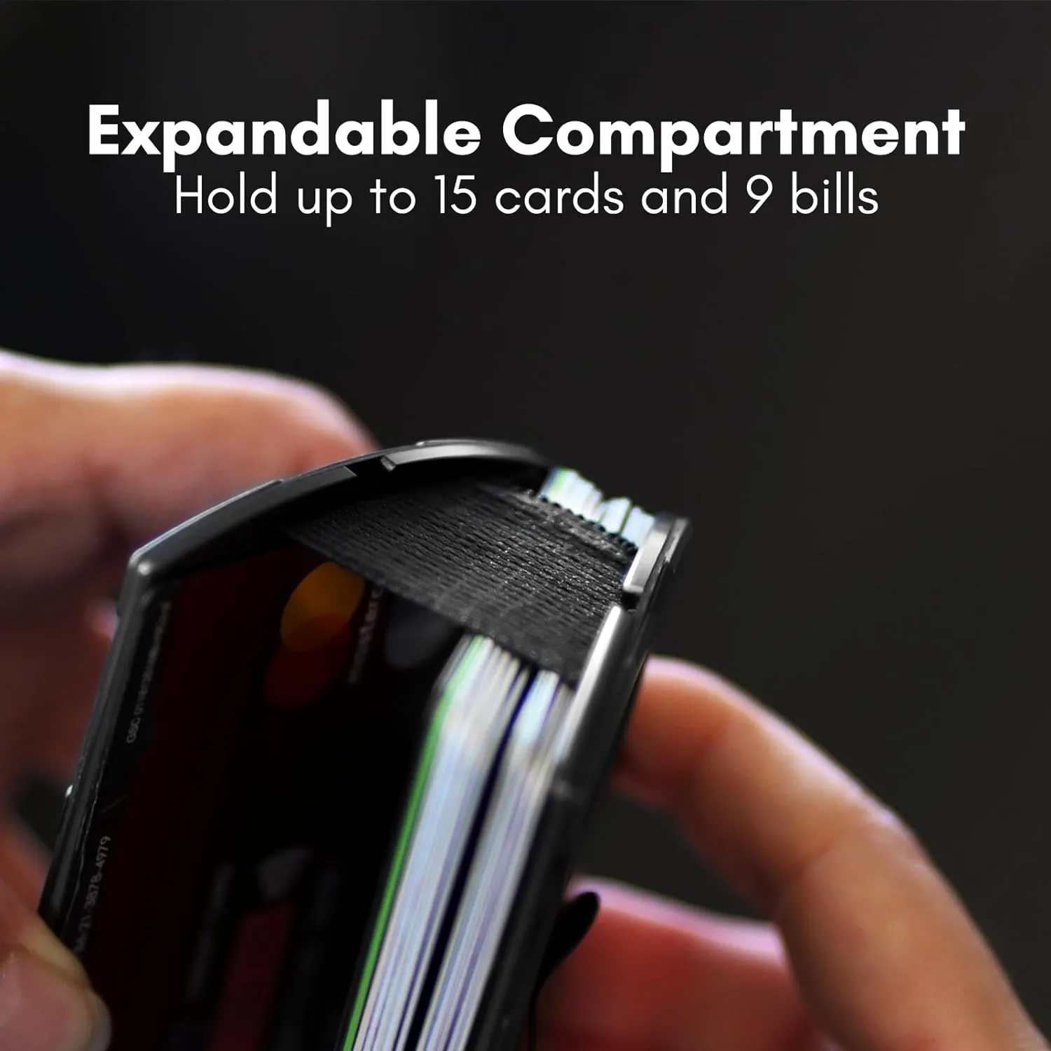 Carbon Fiber Tactical Wallet with Money Clip for Men