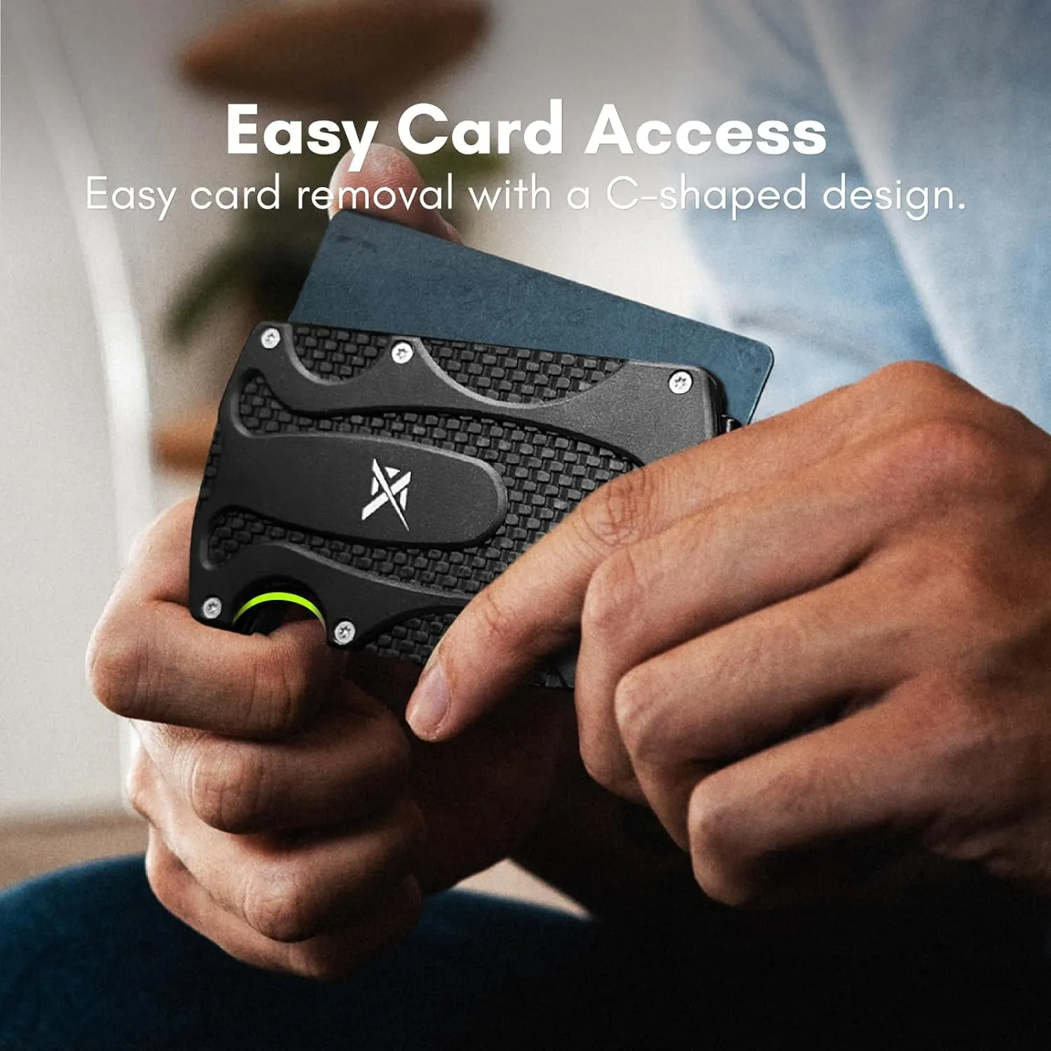Carbon Fiber Tactical Wallet with Money Clip for Men