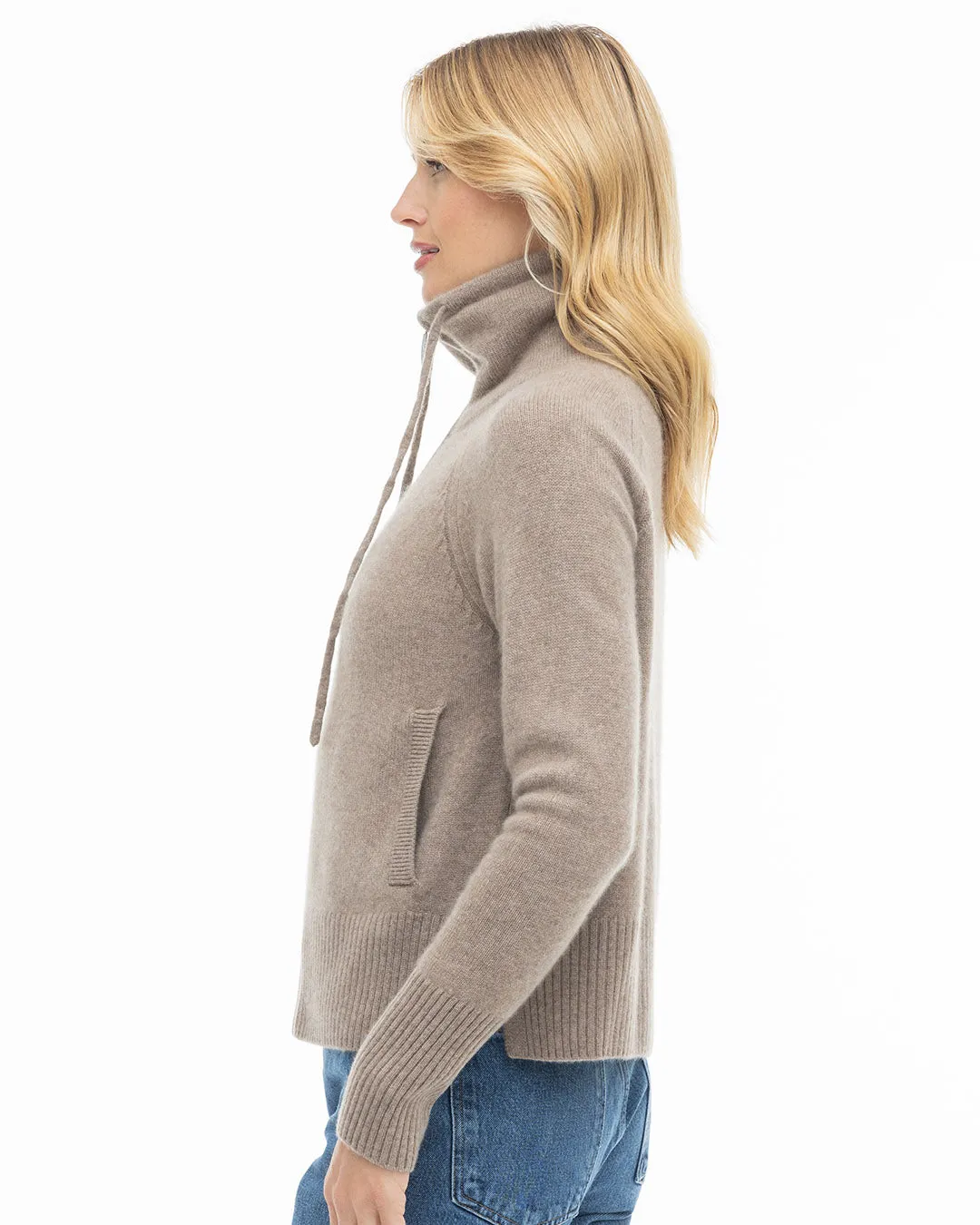 Cashmere Drawstring Cardigan