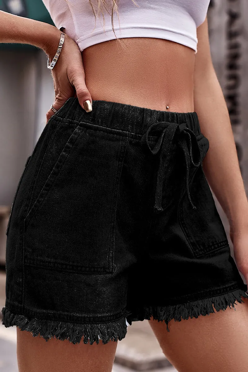Casual Street Solid Pocket Frenulum Straight Mid Waist Solid Color Bottoms