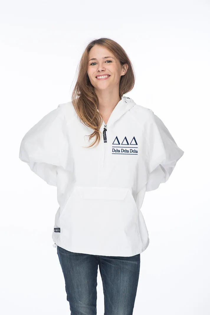 Delta Delta Delta Classic Solid Pullover Windbreaker - Lined