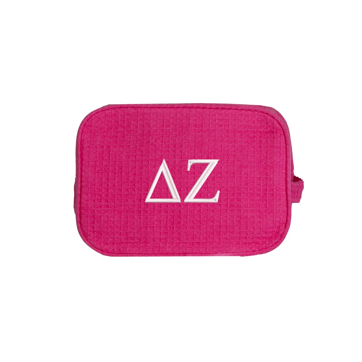 Delta Zeta Waffle Weave Cosmetic Bag