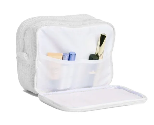 Delta Zeta Waffle Weave Cosmetic Bag