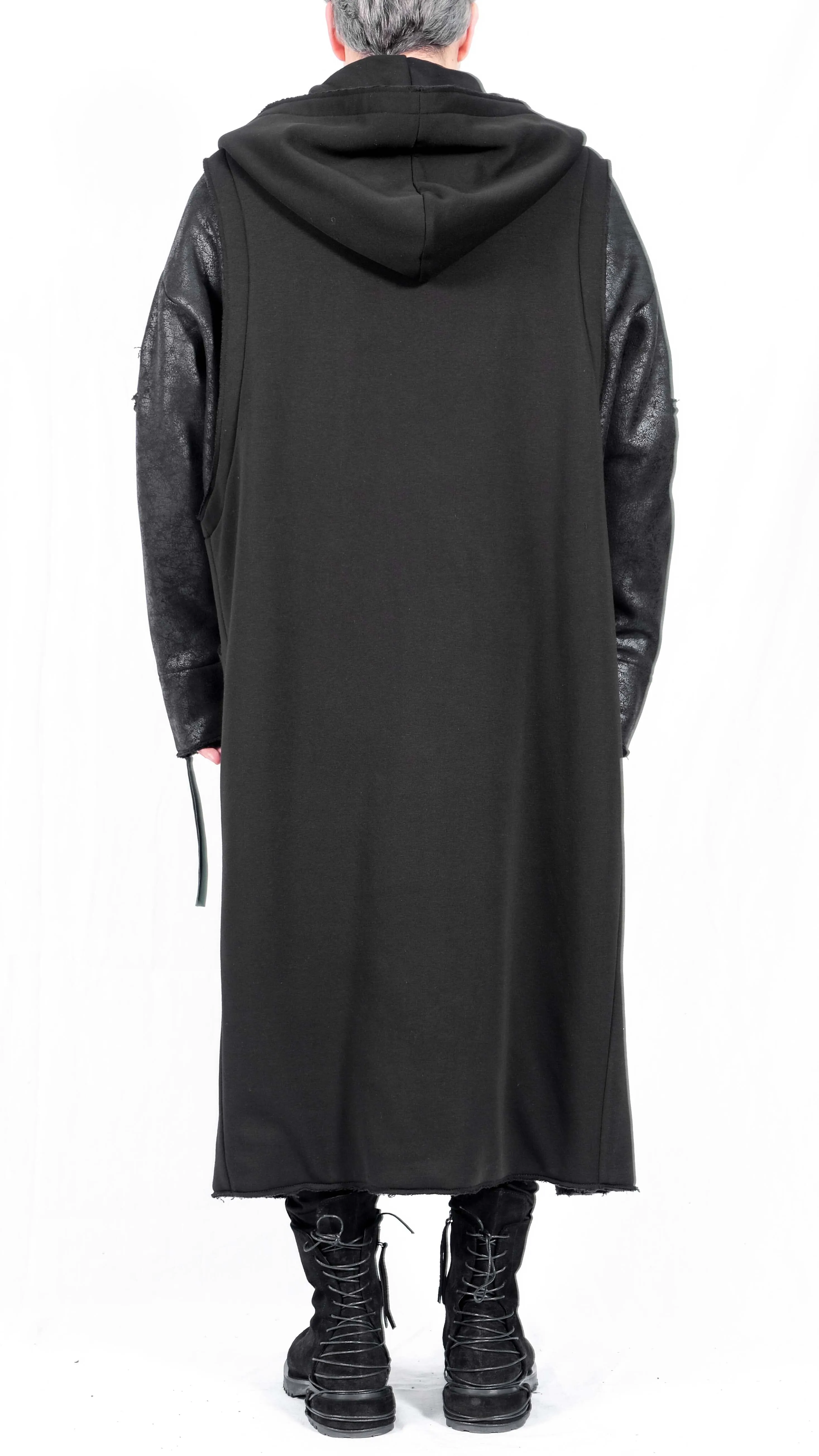 Double Sweatshirt Coat with Hood