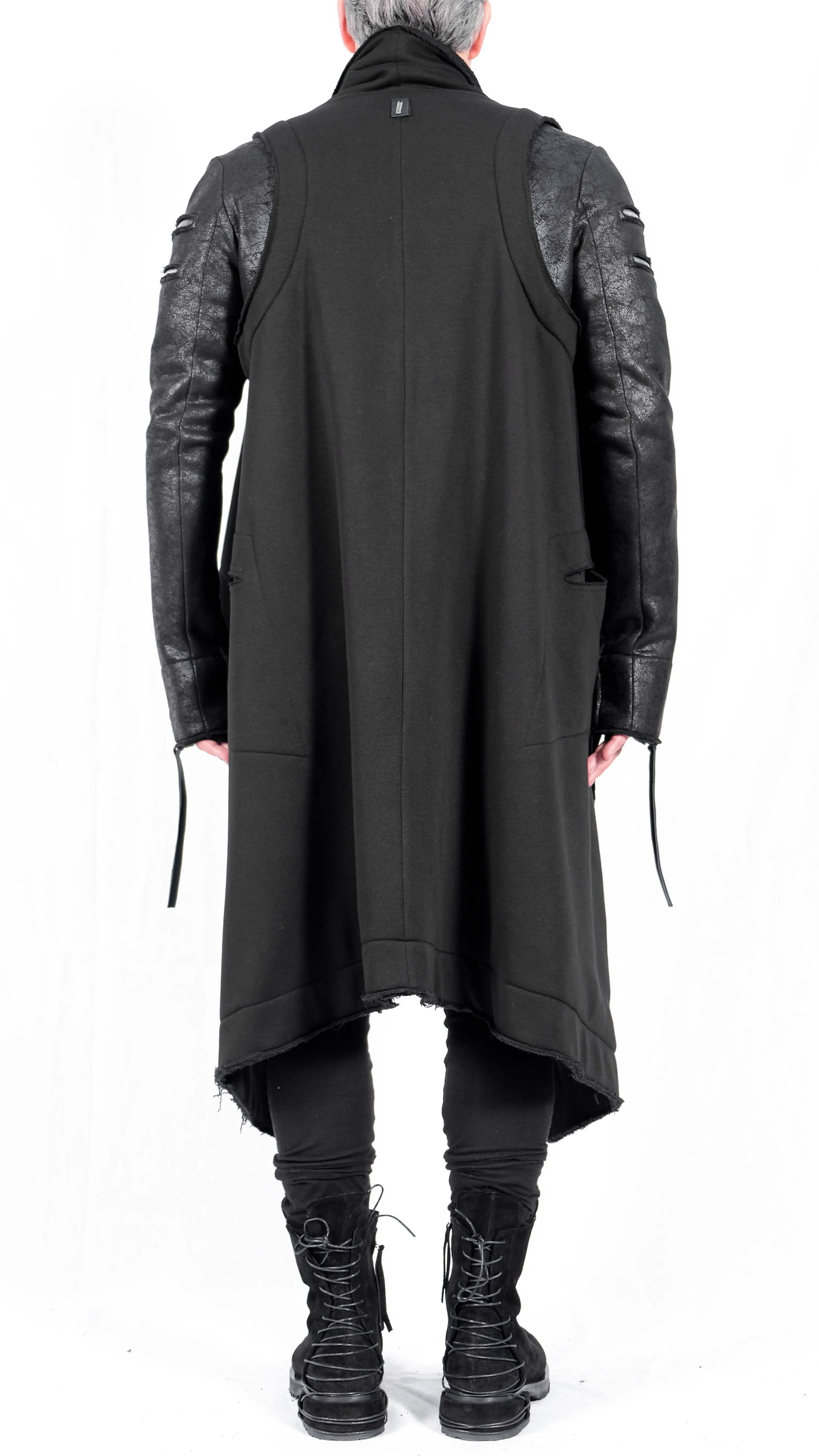 Double Sweatshirt Long Jacket