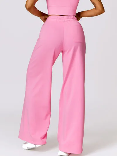 Drawstring High Waist Active Pants