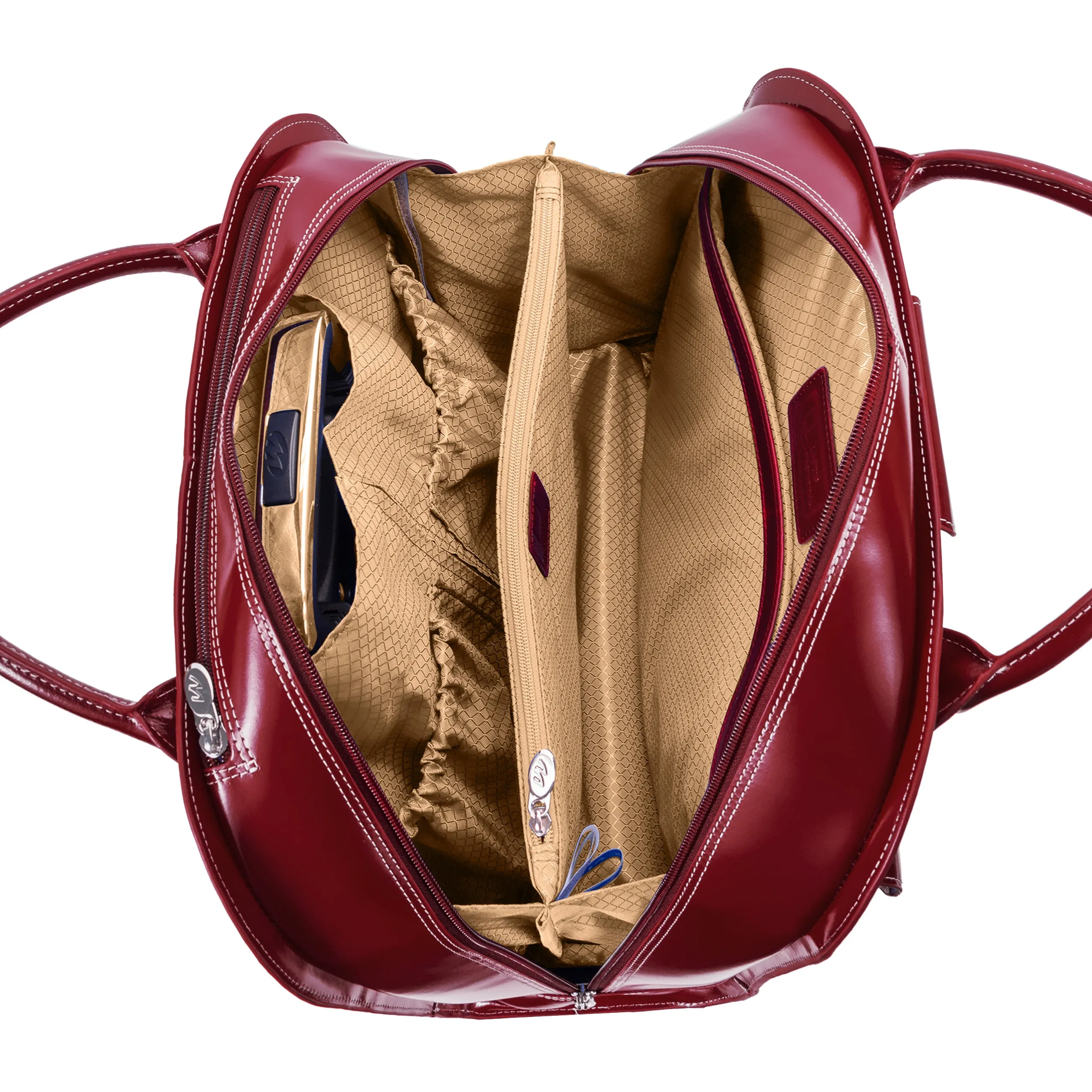 EDGEBROOK | 15” Leather Wheeled Laptop Briefcase