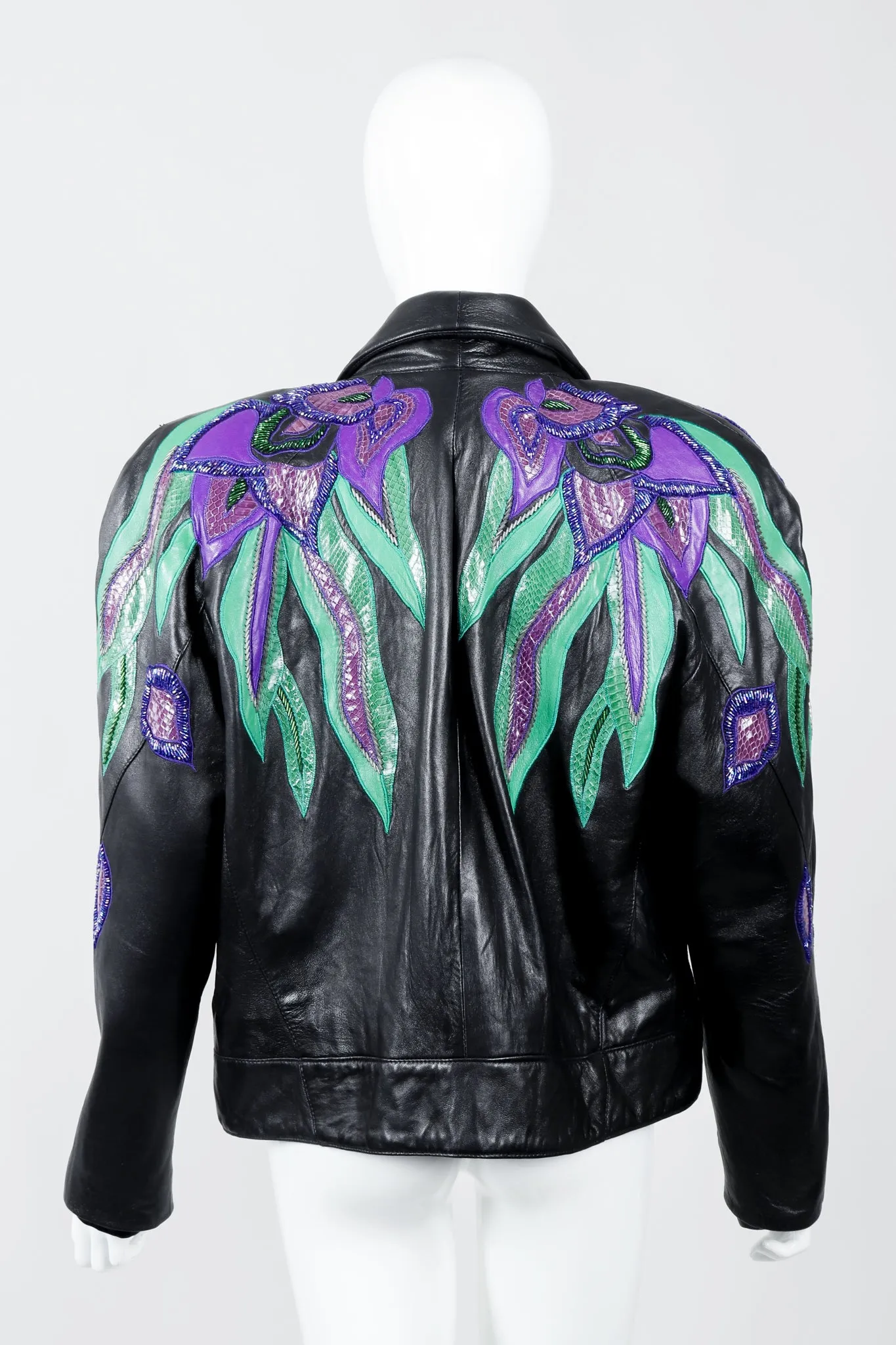 Flaming Iris Leather Jacket