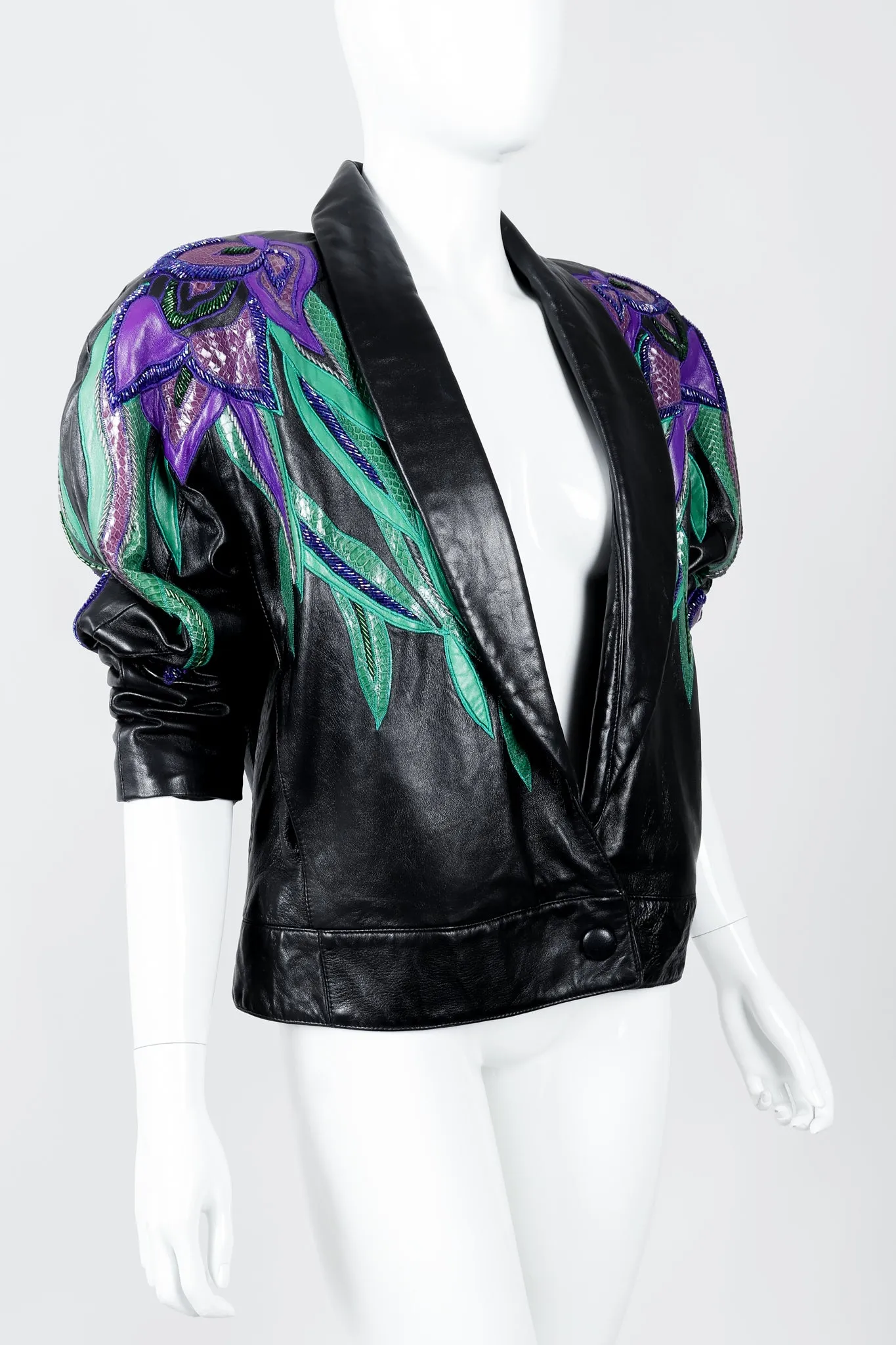 Flaming Iris Leather Jacket