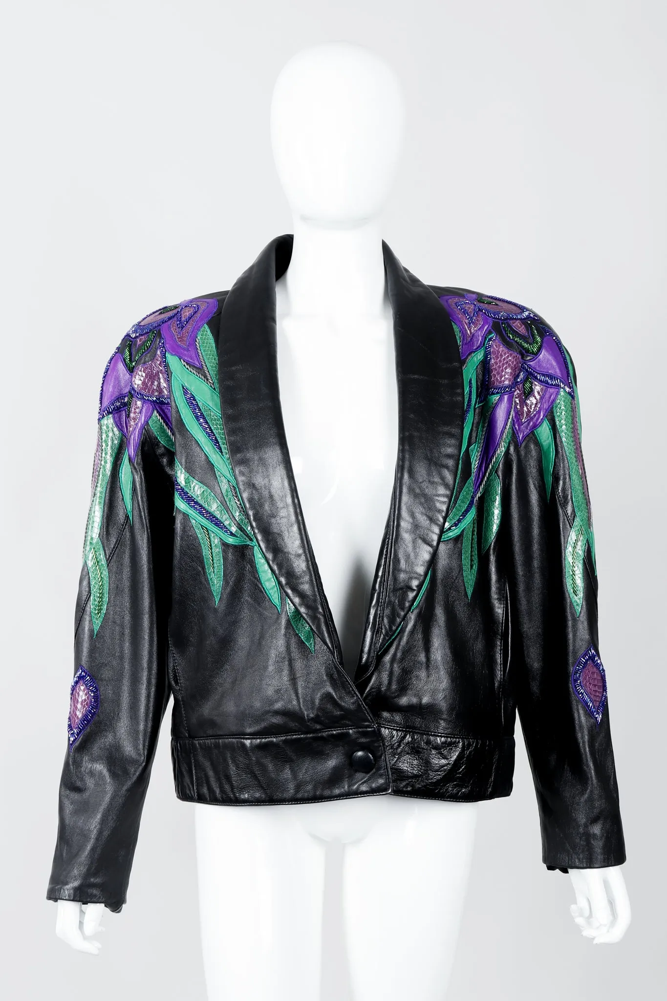 Flaming Iris Leather Jacket