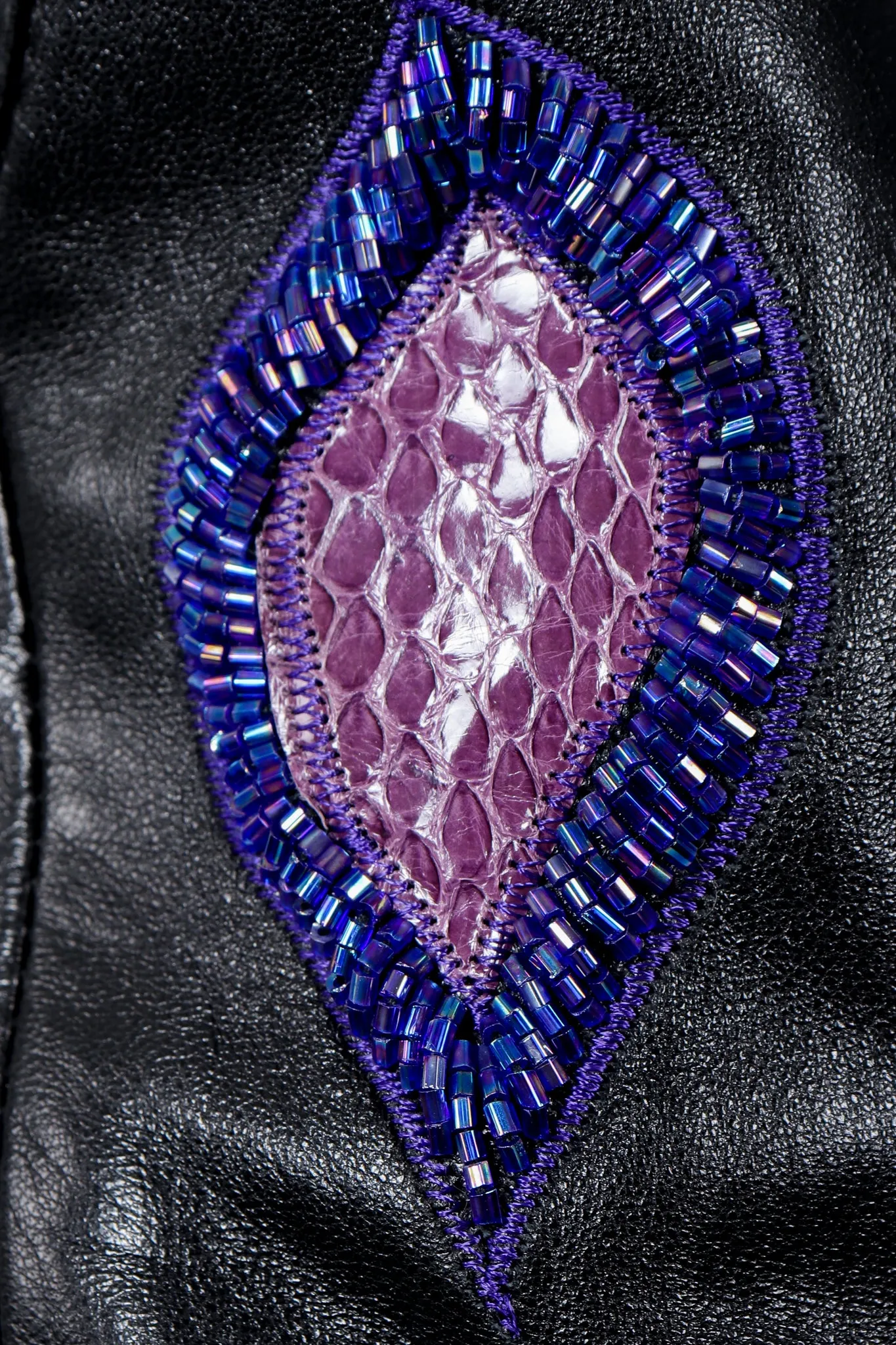 Flaming Iris Leather Jacket