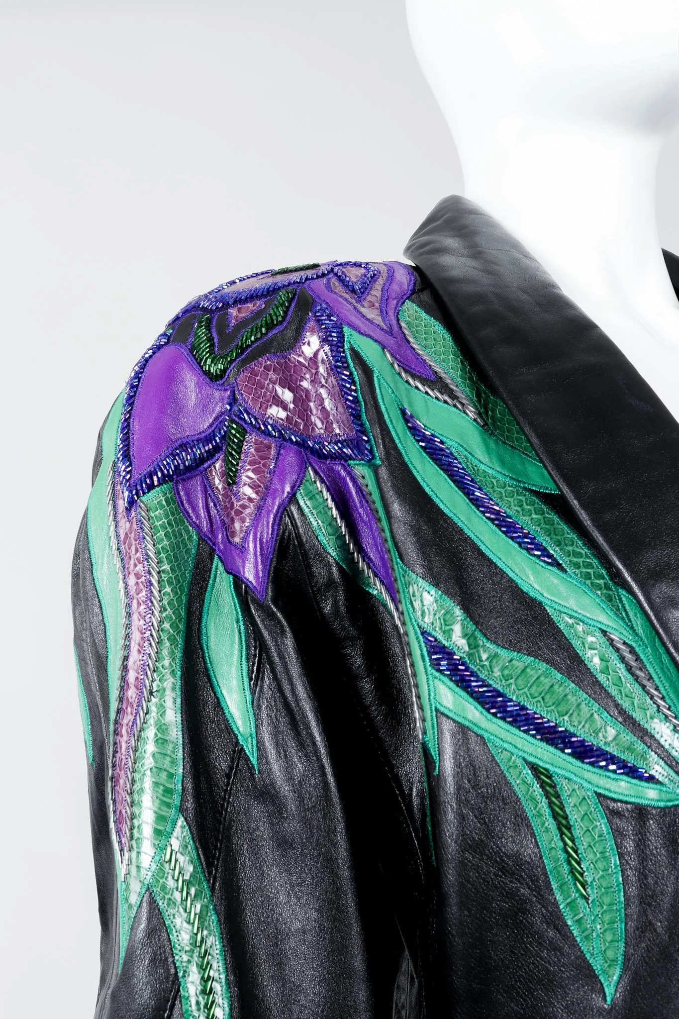 Flaming Iris Leather Jacket