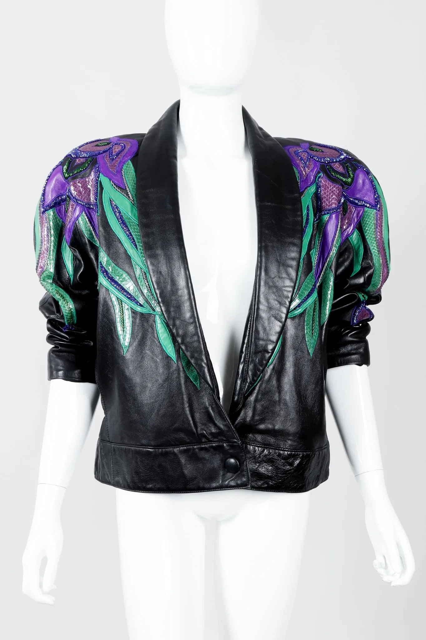 Flaming Iris Leather Jacket