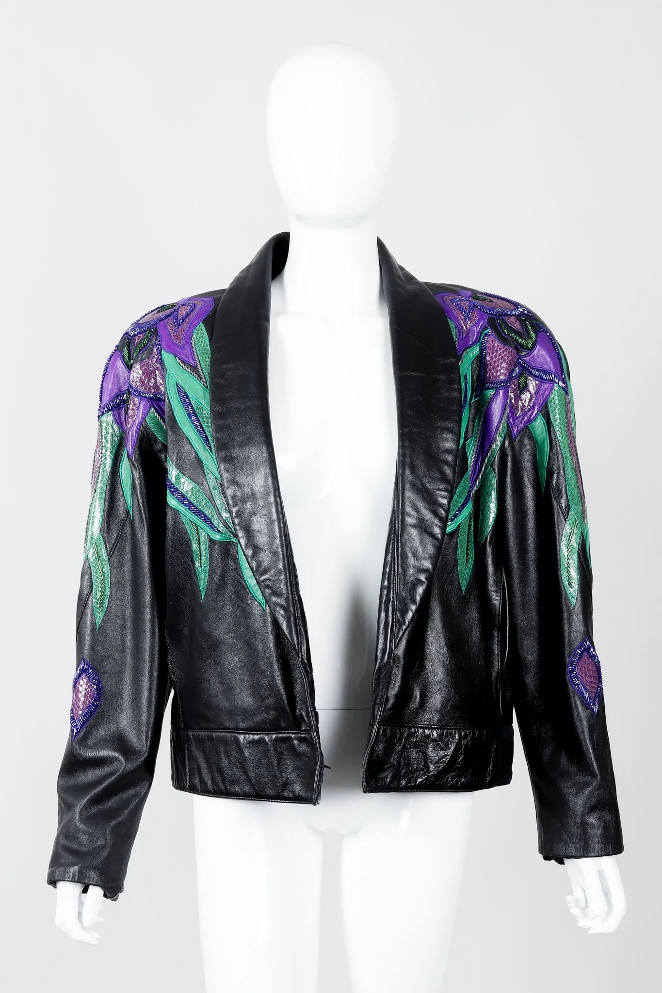 Flaming Iris Leather Jacket