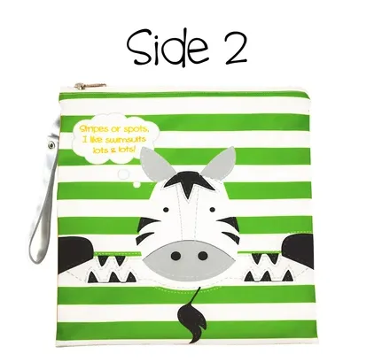 Flap Jack Kids 2-Sided Wet Bag - Lion | Monkey