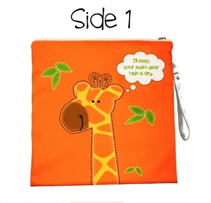 Flap Jack Kids 2-Sided Wet Bag - Lion | Monkey