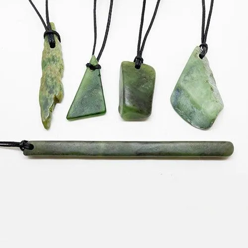 Genuine Ngai Tahu Pounamu Freeform Greenstone Necklace