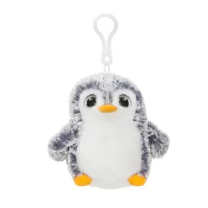 Grey Penguin Pom Pom Backpack Clip by Aurora