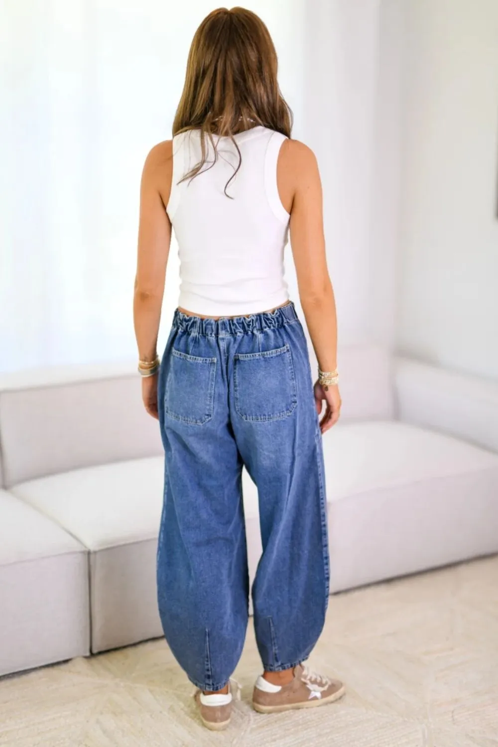 Hazel Blues® |  Drawstring Jeans with Pockets