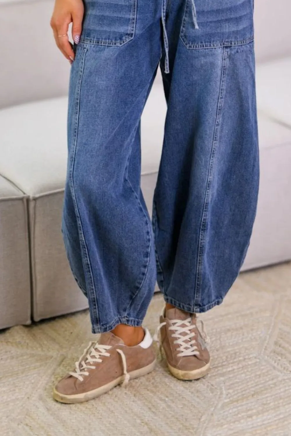 Hazel Blues® |  Drawstring Jeans with Pockets