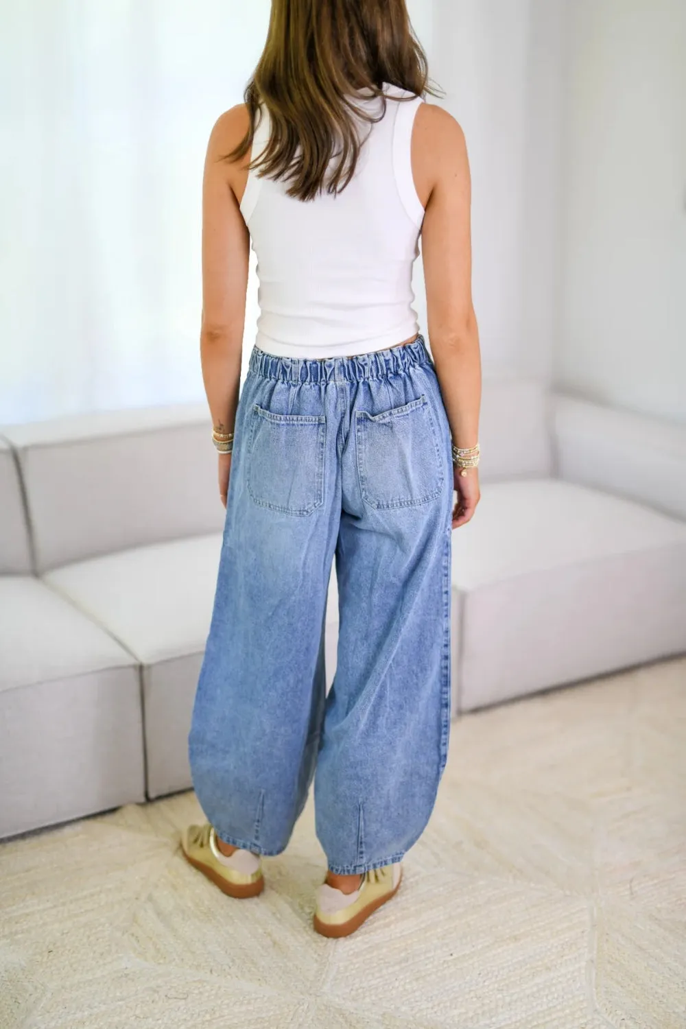 Hazel Blues® |  Drawstring Jeans with Pockets