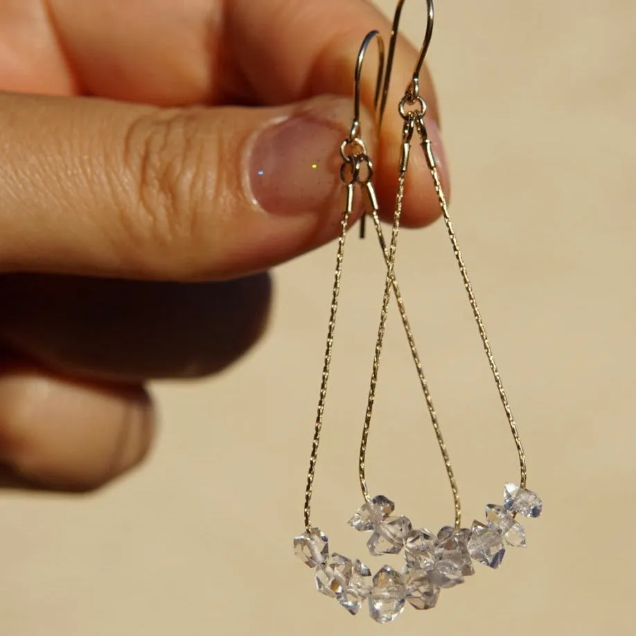Herkimer Quartz Dangle Earrings