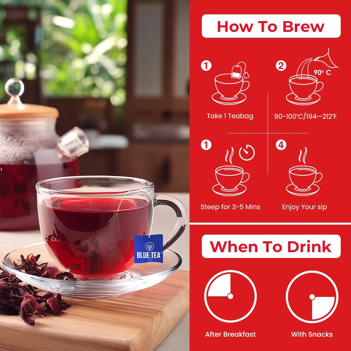 Hibiscus Mint Herbal Infusion - 60 Tea Bags