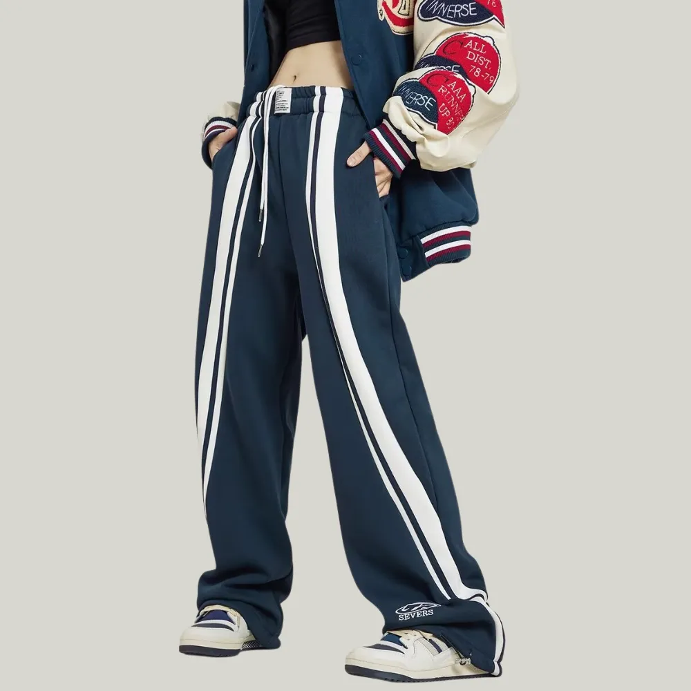 Hip Hop Stripe Patchwork Sweatpants