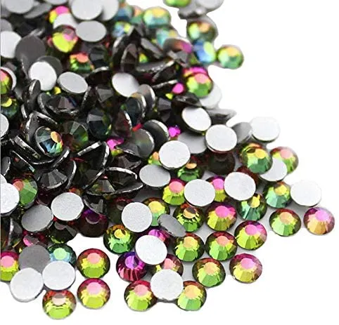 Jollin Glue Fix Crystal Flatback Rhinestones Glass Diamantes Gems for Nail Art Crafts Decorations Clothes Shoes(ss20 1440pcs, Siam)