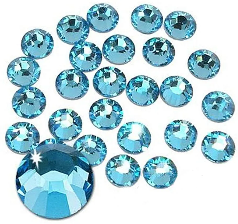 Jollin Glue Fix Crystal Flatback Rhinestones Glass Diamantes Gems for Nail Art Crafts Decorations Clothes Shoes(ss20 1440pcs, Siam)