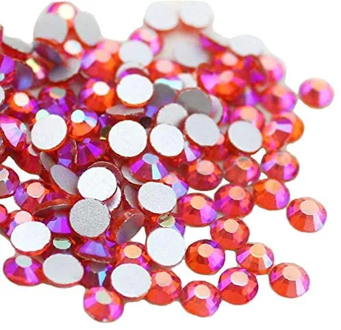 Jollin Glue Fix Crystal Flatback Rhinestones Glass Diamantes Gems for Nail Art Crafts Decorations Clothes Shoes(ss20 1440pcs, Siam)