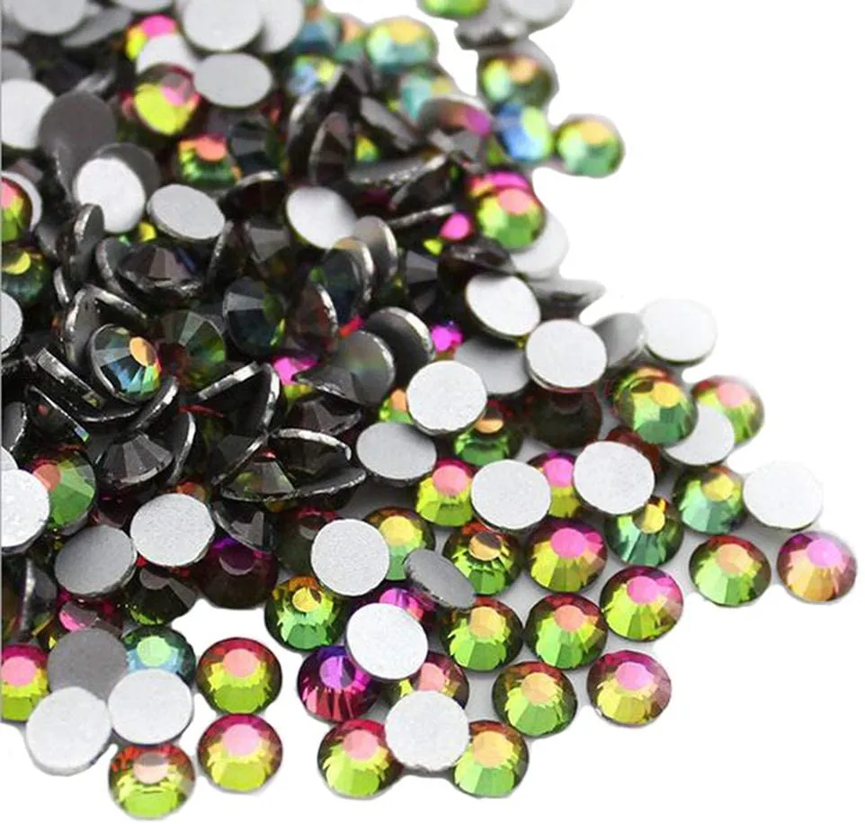 Jollin Glue Fix Crystal Flatback Rhinestones Glass Diamantes Gems for Nail Art Crafts Decorations Clothes Shoes(ss20 1440pcs, Siam)
