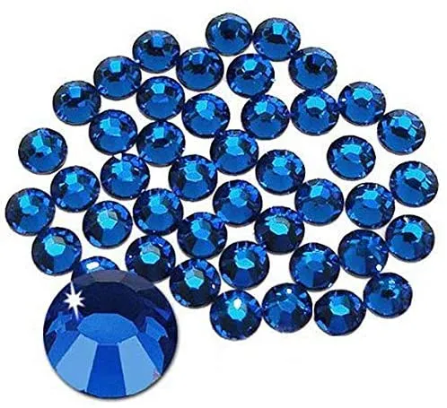 Jollin Glue Fix Crystal Flatback Rhinestones Glass Diamantes Gems for Nail Art Crafts Decorations Clothes Shoes(ss20 1440pcs, Siam)