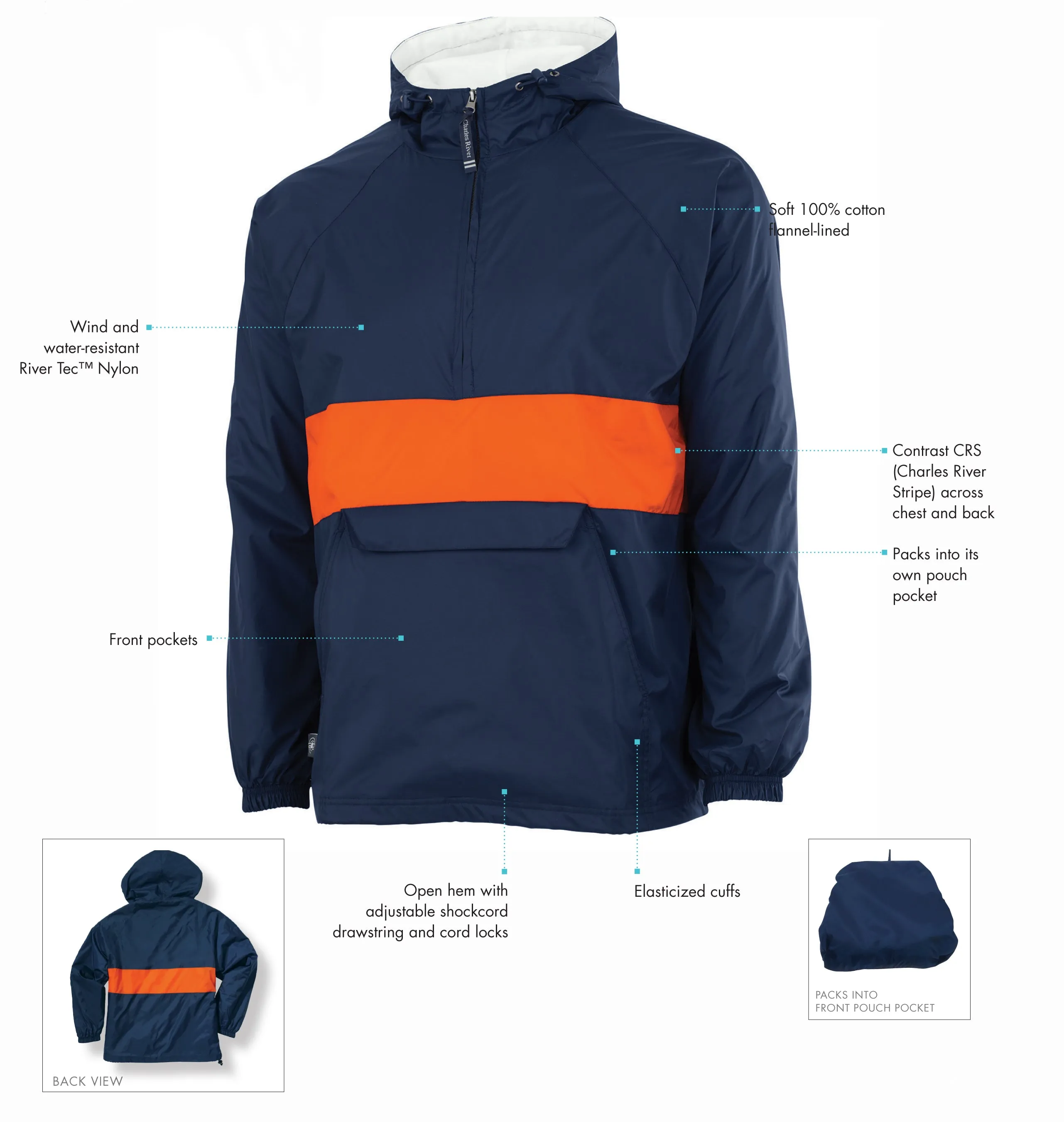 Kappa Alpha Order Rugby Striped Lined Windbreaker