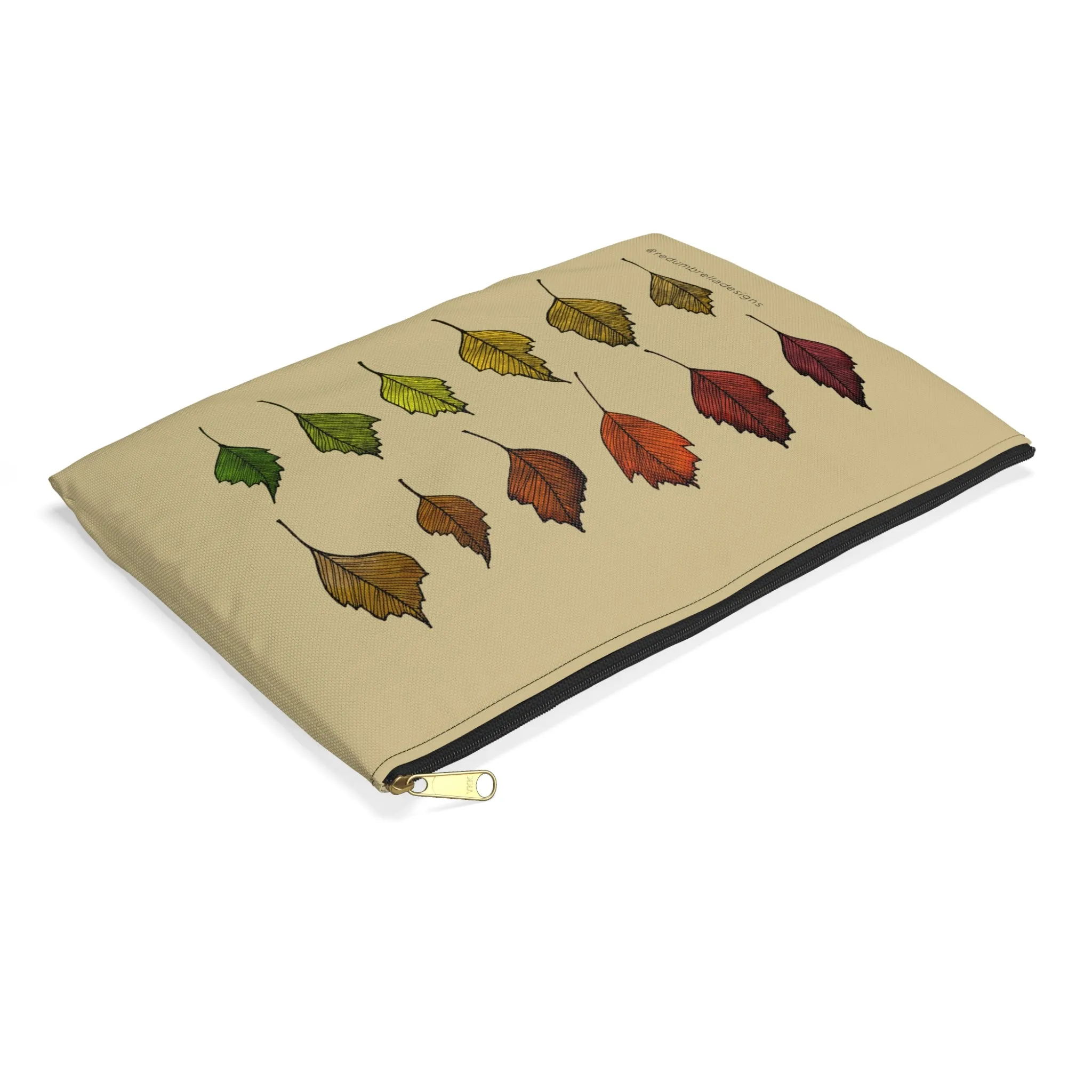 Leaf Gradient Zippered Pouch