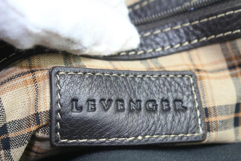 Levenger Dark Brown Leather Carrie Messenger Laptop Bag 28lev114