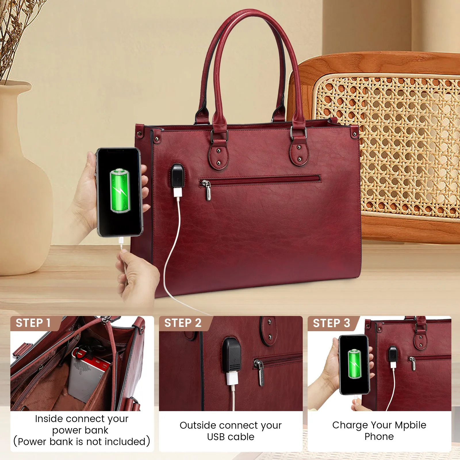 Lila Laptop Tote