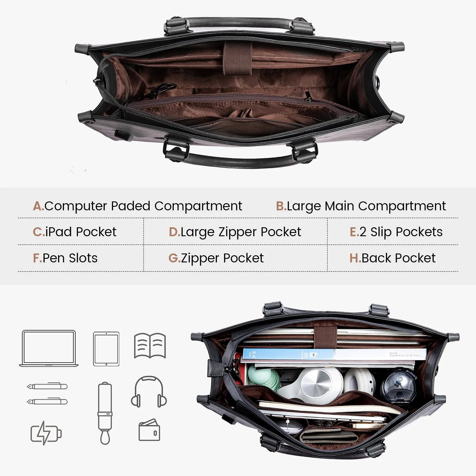 Lila Laptop Tote
