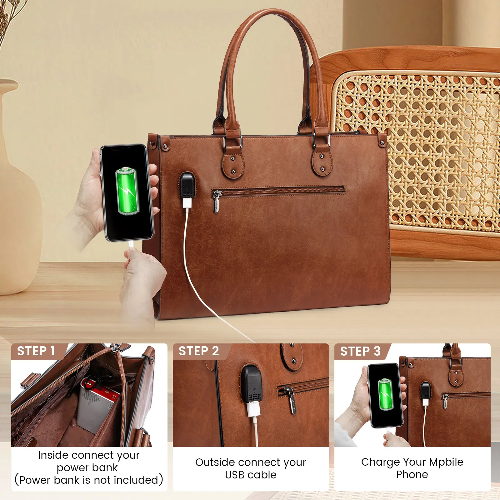Lila Laptop Tote