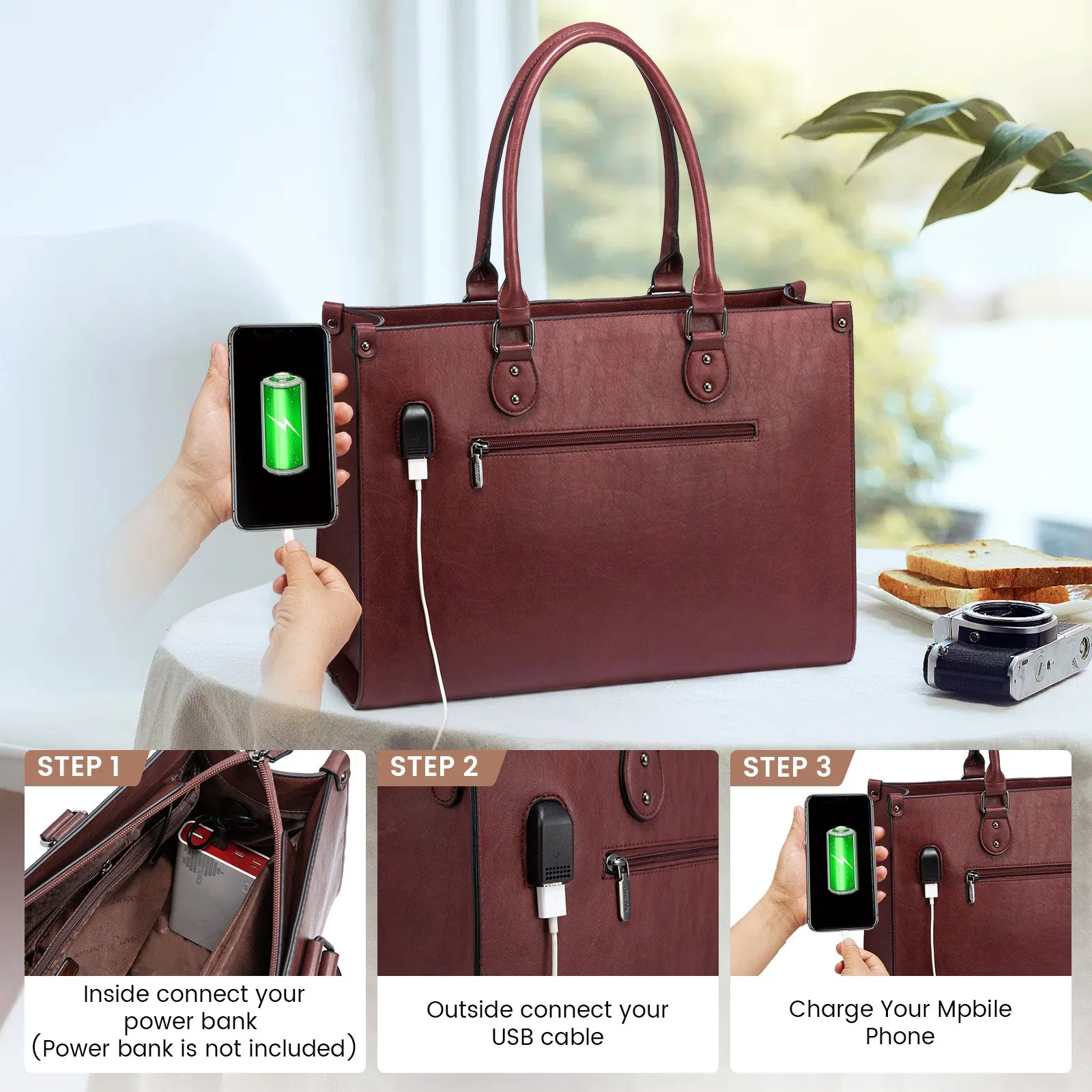 Lila Laptop Tote